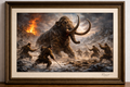 Mammoth hunt at dusk