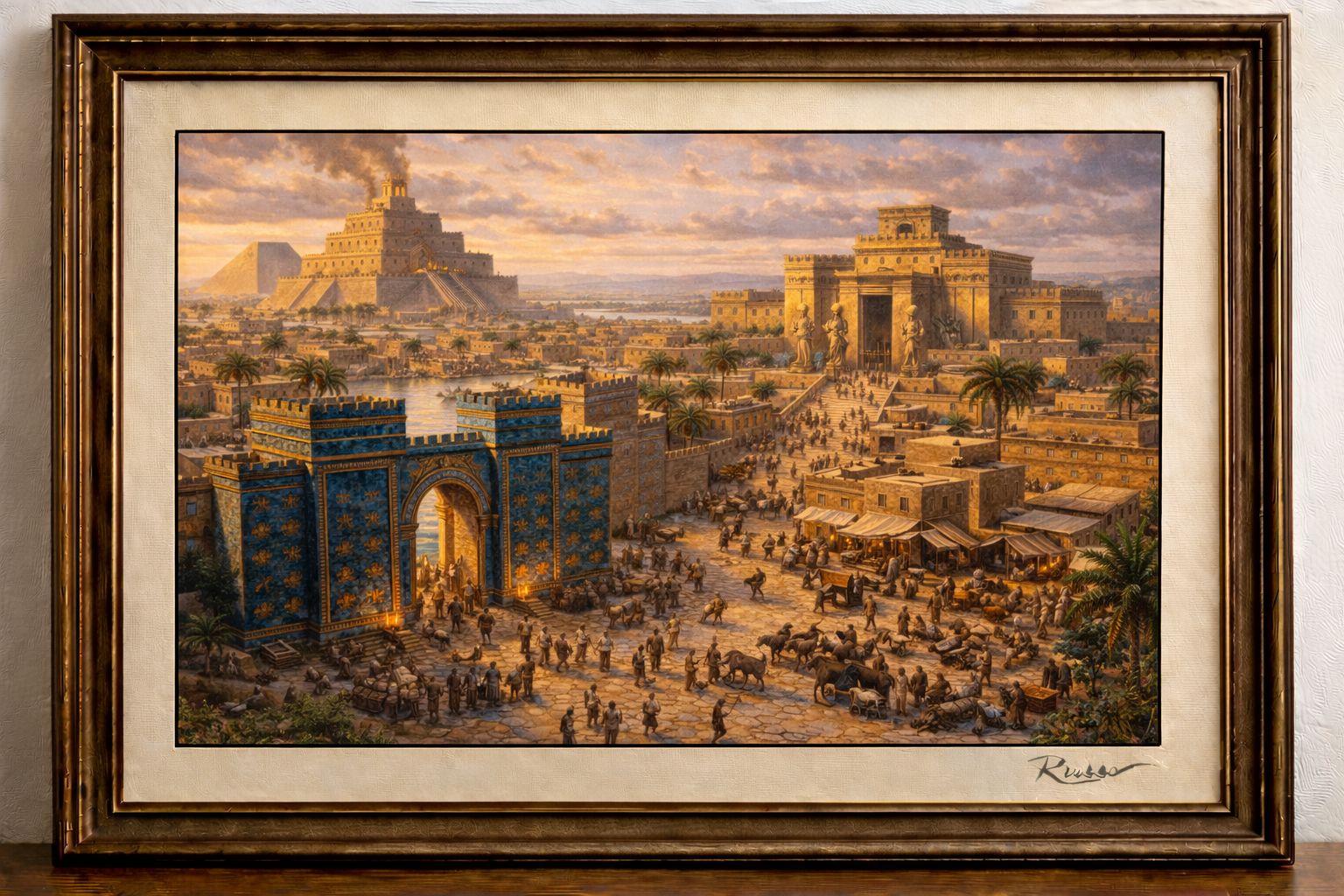 Ancient city at sunset