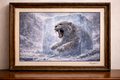 Frozen giants in ice blocks