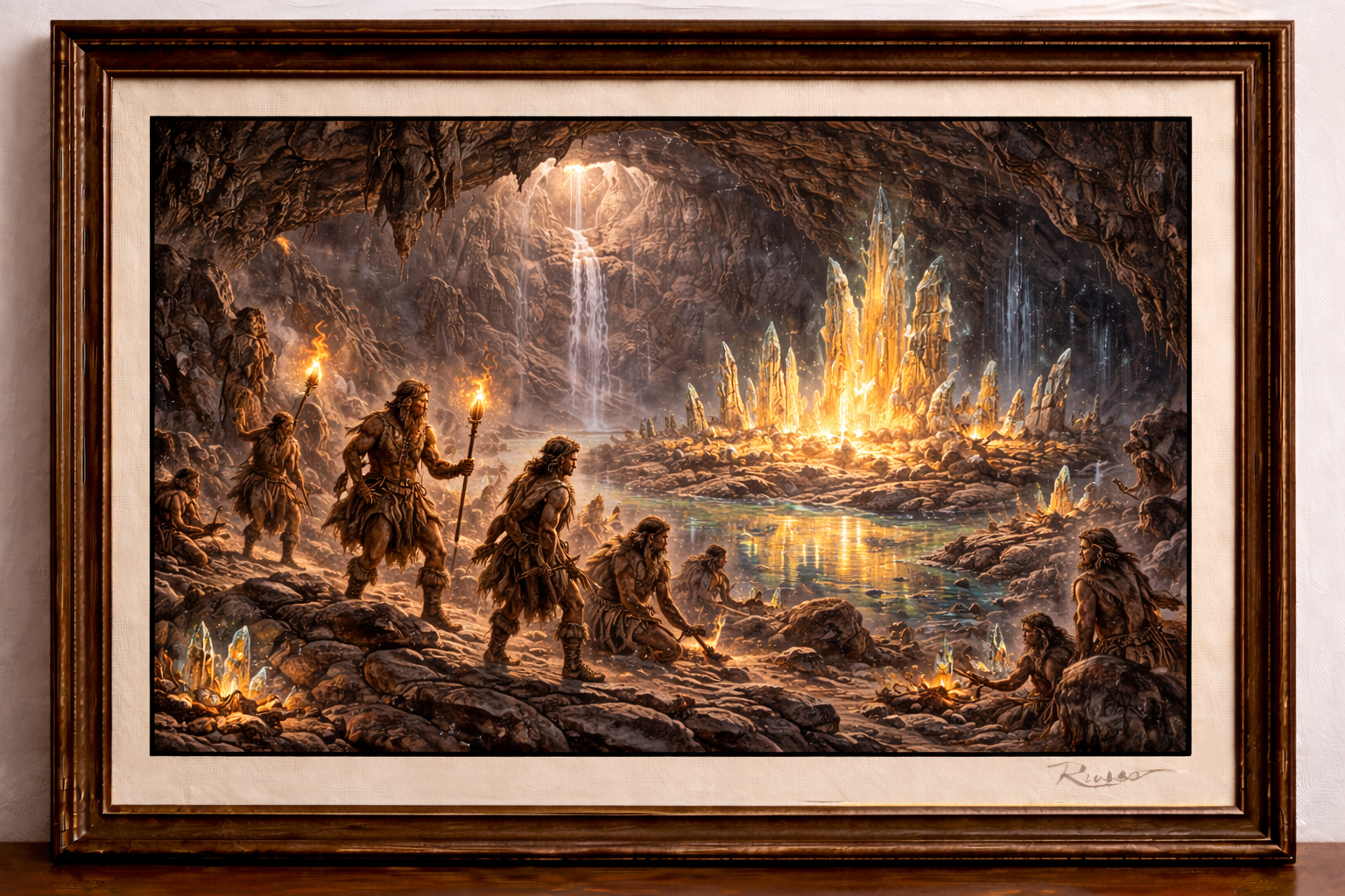 Crystal cavern discovery by hunter-gatherers