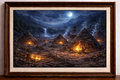 Village under a full moon