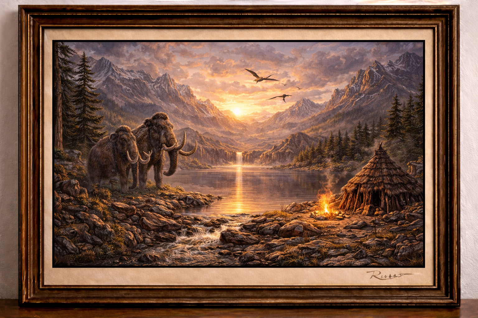 Dawn with mammoths and pterosaurs