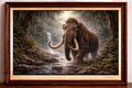 Mammoth in the misty jungle